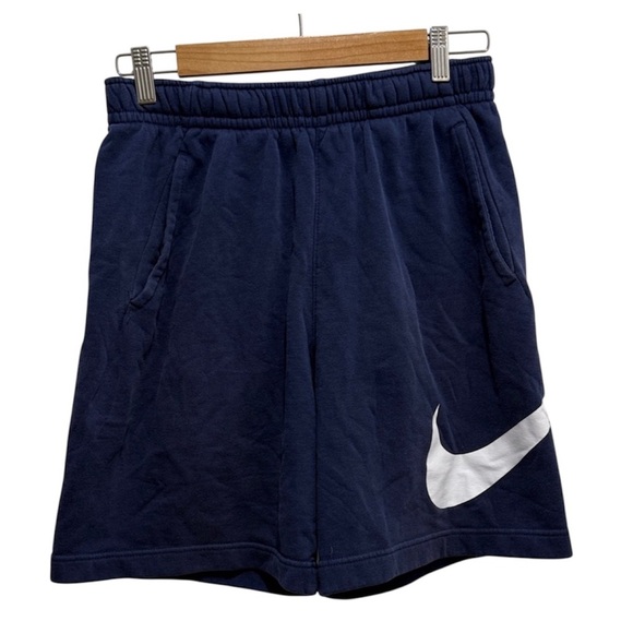 Nike Shorts Men Small Blue Club Sportswear Graphic Swoosh Drawstring Elastic 🌟 - Picture 1 of 7